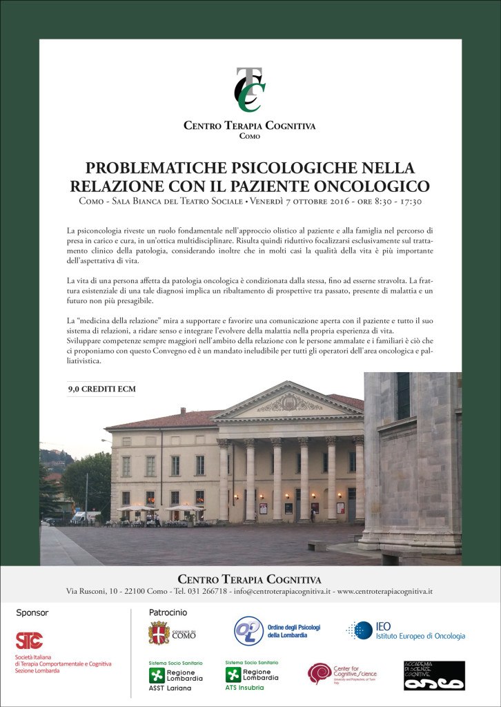 Psiconcologia Como 7 ottobre 2016 - LOCANDINA fronte